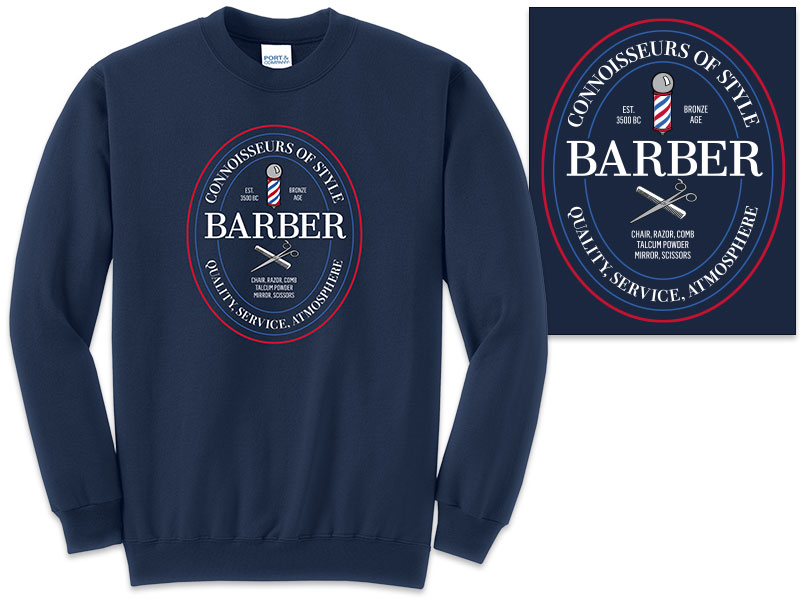 Photo of Crew Sweatshirt for Barbers.