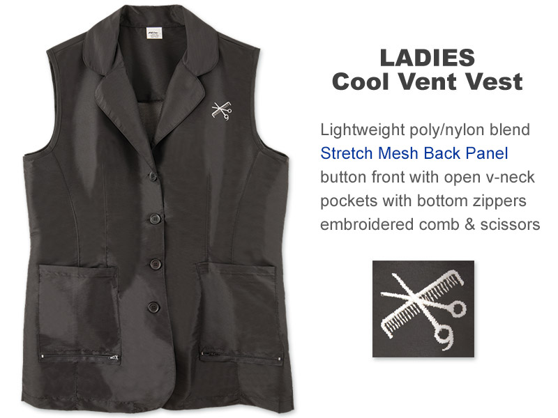 Photo of Ladies Cool Vent Vest for Barbers.